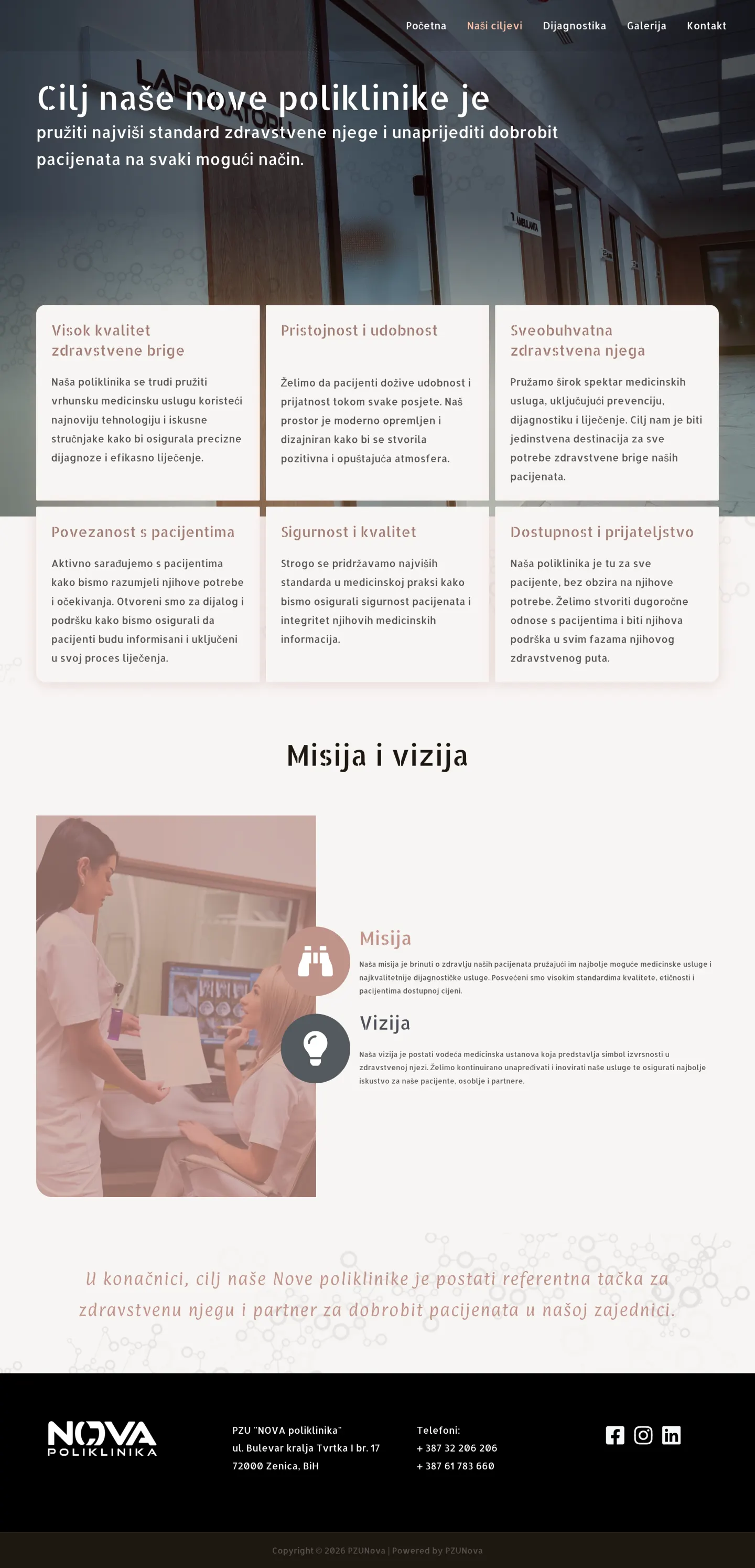 Poliklinika Nova — desktop